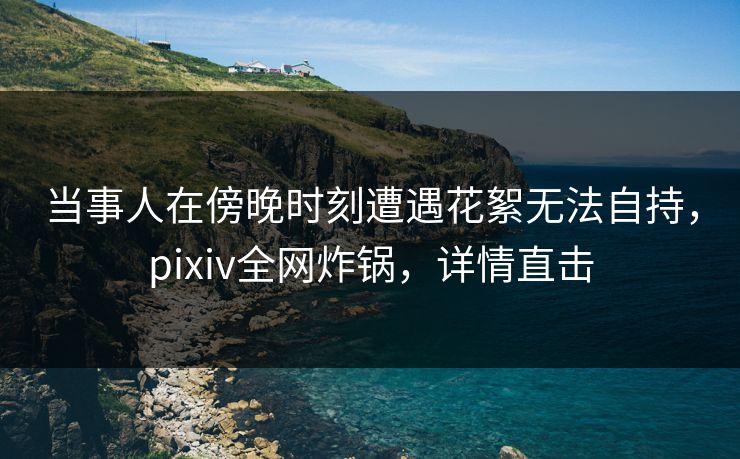 当事人在傍晚时刻遭遇花絮无法自持，pixiv全网炸锅，详情直击