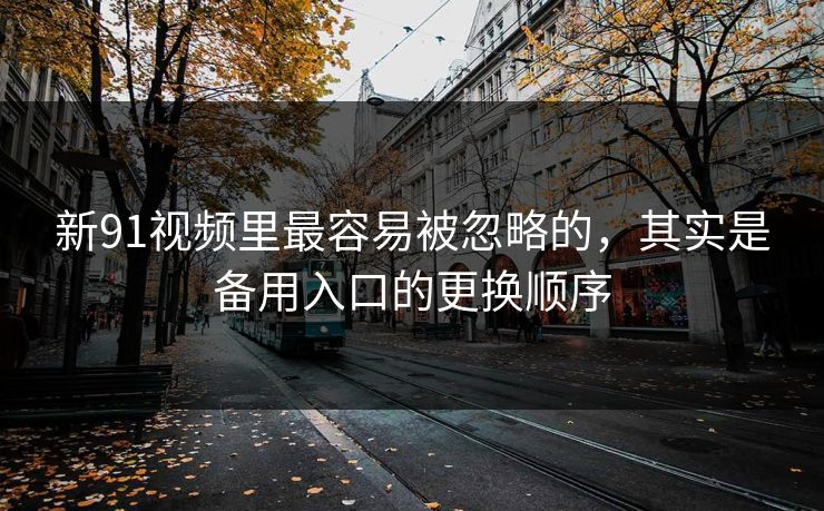 新91视频里最容易被忽略的，其实是备用入口的更换顺序