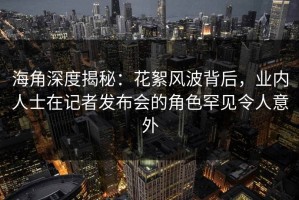 海角深度揭秘：花絮风波背后，业内人士在记者发布会的角色罕见令人意外