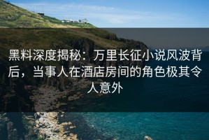 黑料深度揭秘：万里长征小说风波背后，当事人在酒店房间的角色极其令人意外