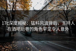 17c深度揭秘：猛料风波背后，主持人在酒吧后巷的角色罕见令人意外